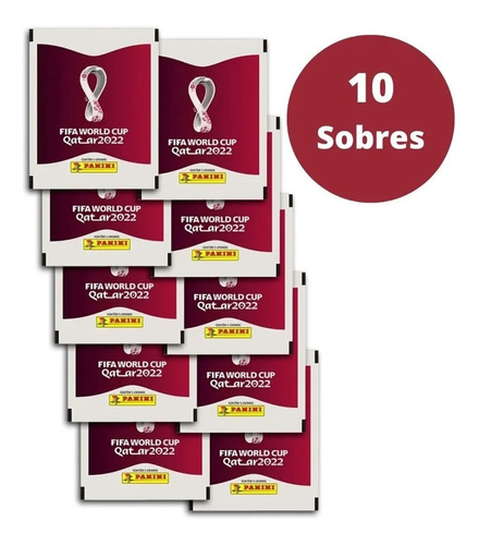 Imagen 2 de 2 de 10 Sobres Panini Mundial Qatar Fifa World Cup 2022