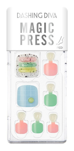 Uñas Press On Pedicura Dashing Diva Mdr1274p Color Multicolor