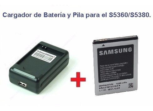 Cargador Base Y Pila Para Samsung Galaxy S5360 / S5380