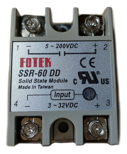 2pzas Relevador De Estado Solido Dc A Dc Ssr-60dd 200vdc