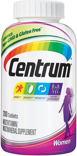 Centrum Mujer Multivitamina Mineral Energia Salud Inmune 200