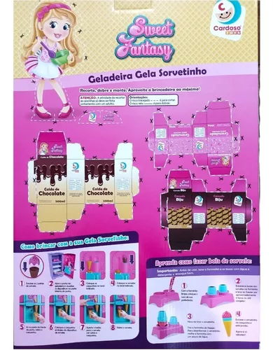 Geladeira Infantil - Sweet Fantasy - Gela Sorvetinho - Cardoso Toys