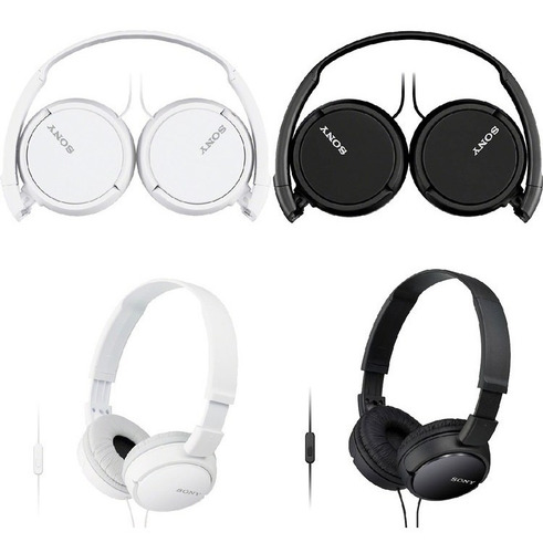 Auriculares 3.5 Mm Sony Plegables Super Bass Mdr-zx110ap Color Blanco