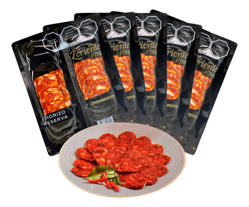 Chorizo Reserva Español 480g Loriente 6 Piezas Sellado