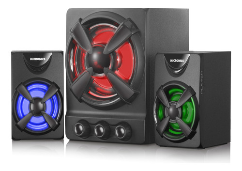 Parlante Multimedia Gamer Sound Rgb 2.1. Micronics Player