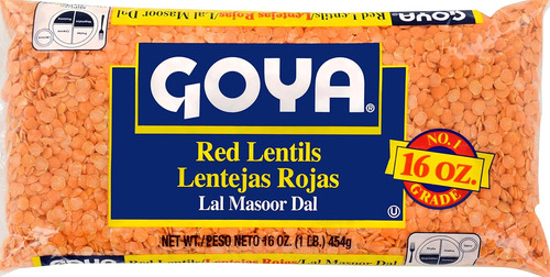 Goya Lentejas Rojas Secas 454g (24 Pzas)