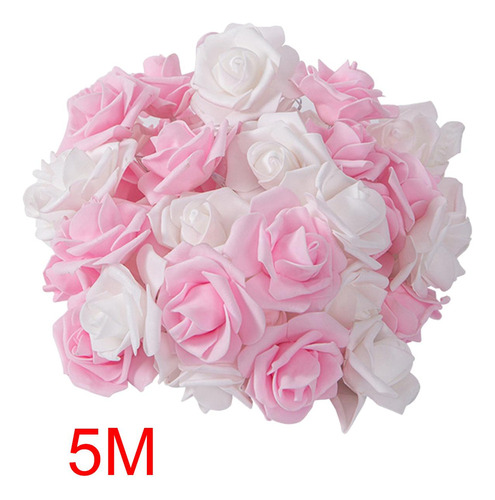 Led Rose Flower Fairy String Light Foam Rose Fairy Lights