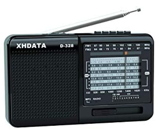 Imagen 1 de 4 de Xhdata D328 Radio Portatil Fm Am Sw Band Reproductor De Mp3