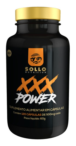 Vasodilatador Xxx Power - 120 Capsulas - Sollo Nutrition