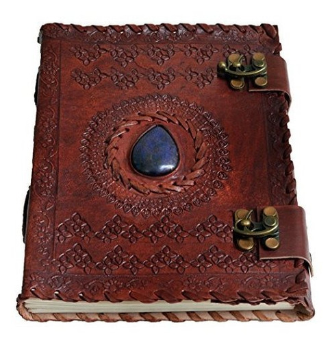 Organizadores Personales  8  Leather Journal With Clasp Ston