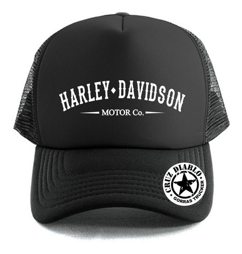 Gorras Trucker Harley Davidson Dis4 Cruz Diablo