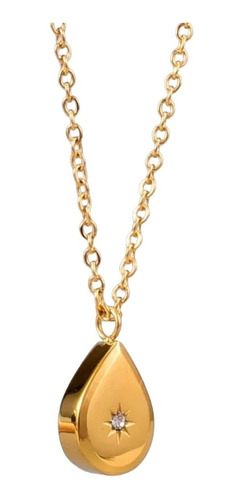 Remate!! Collar Gota Diamante Oro 18kt Mujer Jj