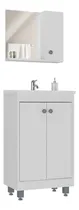 Comprar Mueble De Baño Completo - Botiquin Espejo Y Pileta - Toledo Cantidad de agujeros para grifería Un agujero Color de la bacha Blanco Color del mueble Blanco