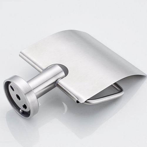 Porta Rollo Con Cubrerollo Inox 304 Acabado Satinado Baño