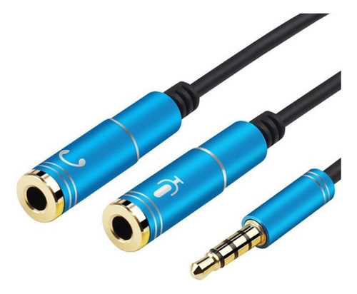 Adaptador 3.5mm 1 Trrs Macho A 2 Trs Hembra Amitosai 