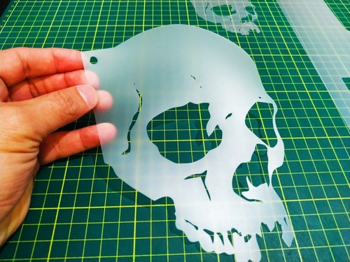 Molde Stencil Caveiras Em 2 Tamanhos Para Aerografia 2r08