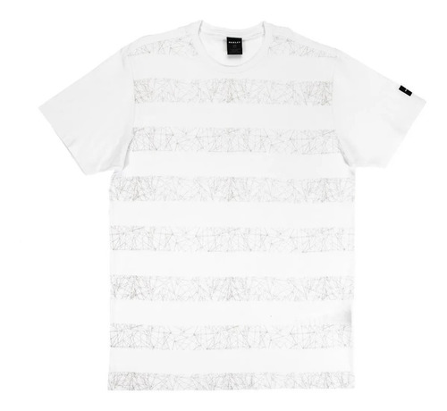 Camiseta Oakley Geometric Striped Branca Original