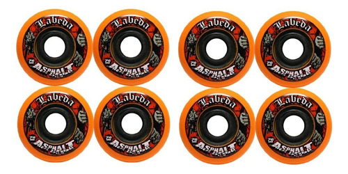 Labeda Asfalto Naranja Inline Skate Ruedas  76 Mm