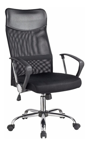 Imagen 1 de 1 de Silla de escritorio Royal Design Mesh gamer ergonómica negra con tapizado de mesh