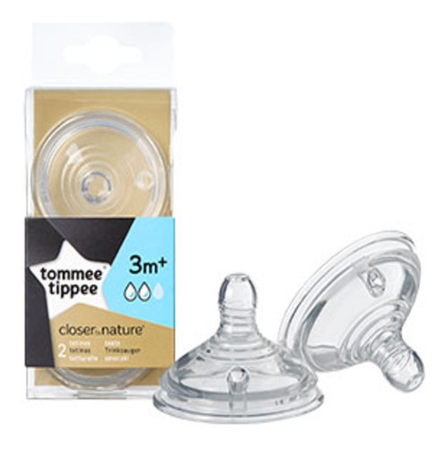 Tetina X2 Unidades Tommee Tippee Flujo Medio +3 Meses