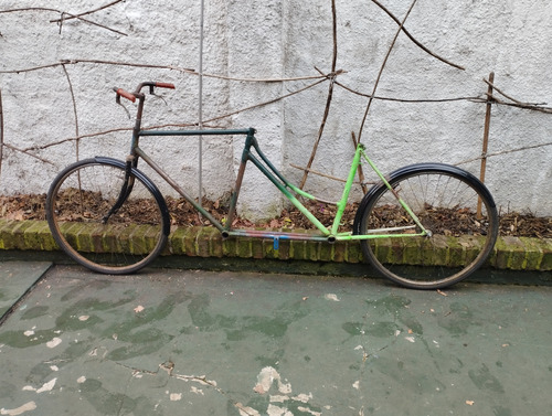 Bicicleta Tándem Cuadro Doble Marrón 26 Y Medio