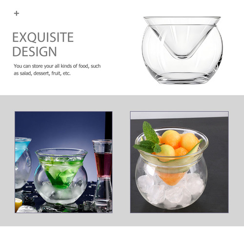 1 Conjunto De Servidor Glass Caviar Chiller, Prato De Servir