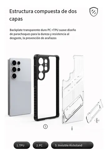 Funda Para Samsung Galaxy A03 Core/a04/a04e Innovadora Funda Protectora De Airbag De Seguridad Con Soporte Invisible