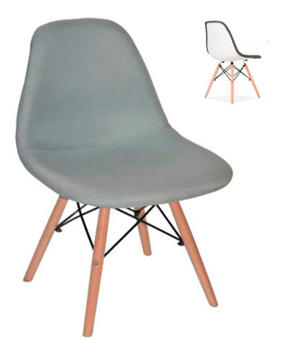 Silla Tapizada De Madera Eames Comedor Mesa Bar