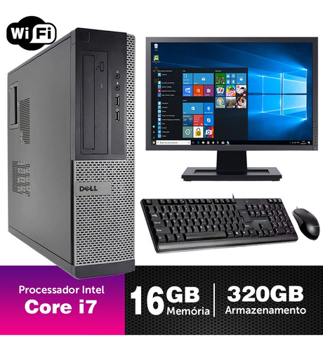 Cpu Usado Dell Optiplex Int I7 2g 16gb 320gb Mon19w Brinde