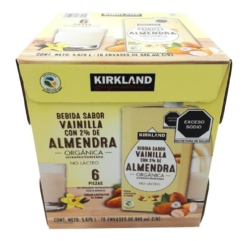 Bebida De Almendra Organica Sin Azucar Kirkland 6/946 Ml