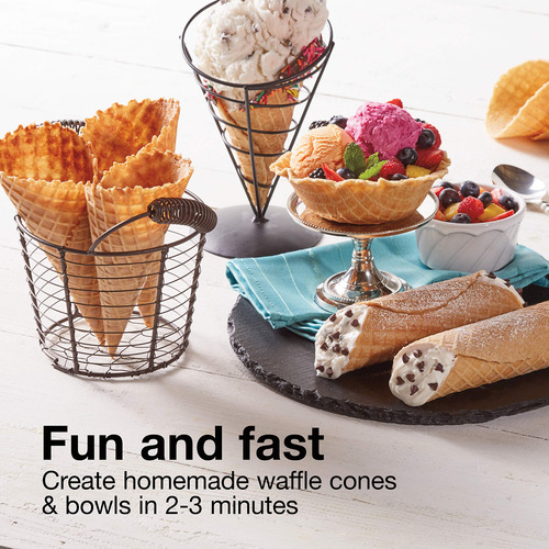 Máquina Para Hacer Conos De Gofres Y Helados, Control Dorado