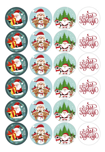 Laminas Comestibles Navidad Chocotransfer Personalizables