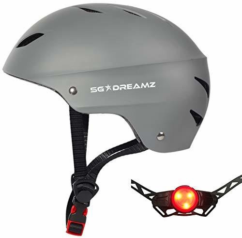 Adult Helmet With Led Safety Light  Commuter Bicycle Helmet