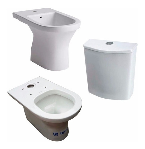 Combo Ferrum Varese Inodoro Largo Deposito Dual Bidet Mono