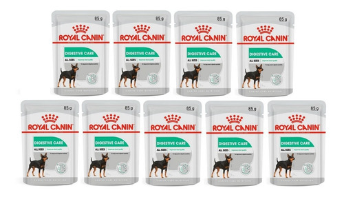 Kit 9 Unidades Royal Canin Sachê Digestive Care 85g