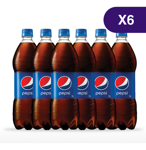 Imagen 1 de 1 de Refresco Pepsi De 1l - 6 Unidades