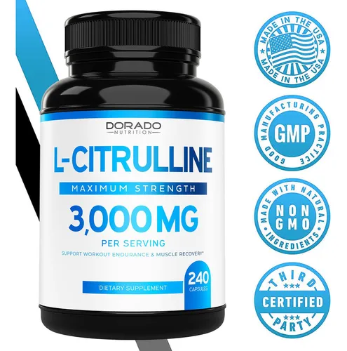 Suplemento De L Citrulina De 3000 Mg (240 Cápsulas) Apoya L