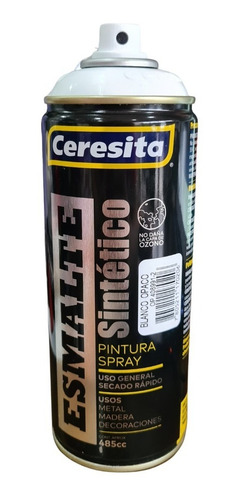 Spray Aerosol Ceresita Esm. Sintético Secado Rápido 440 C.c. Color Blanco Opaco