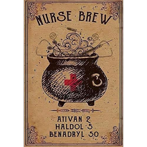 Señal Vintage Nurse Brew, Regalo Enfermera, Señal De ...