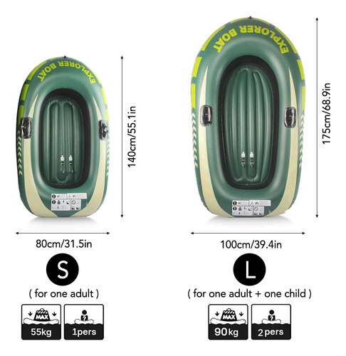 Q Canoe One For Persona, Barco Inflable, Barco De Pesca