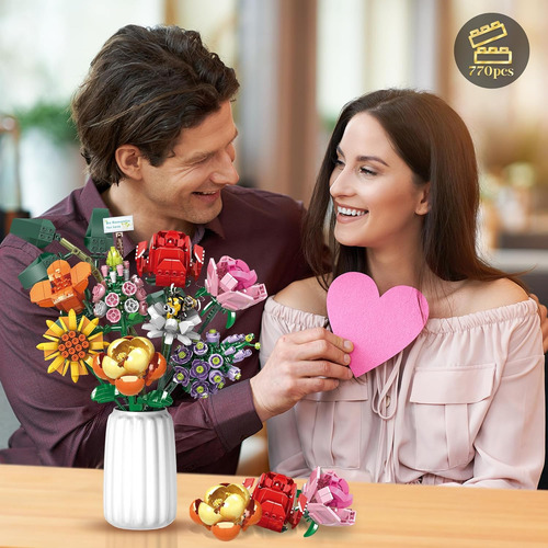 Set De Construcción De Ramo De Flores Colección Botánica Par
