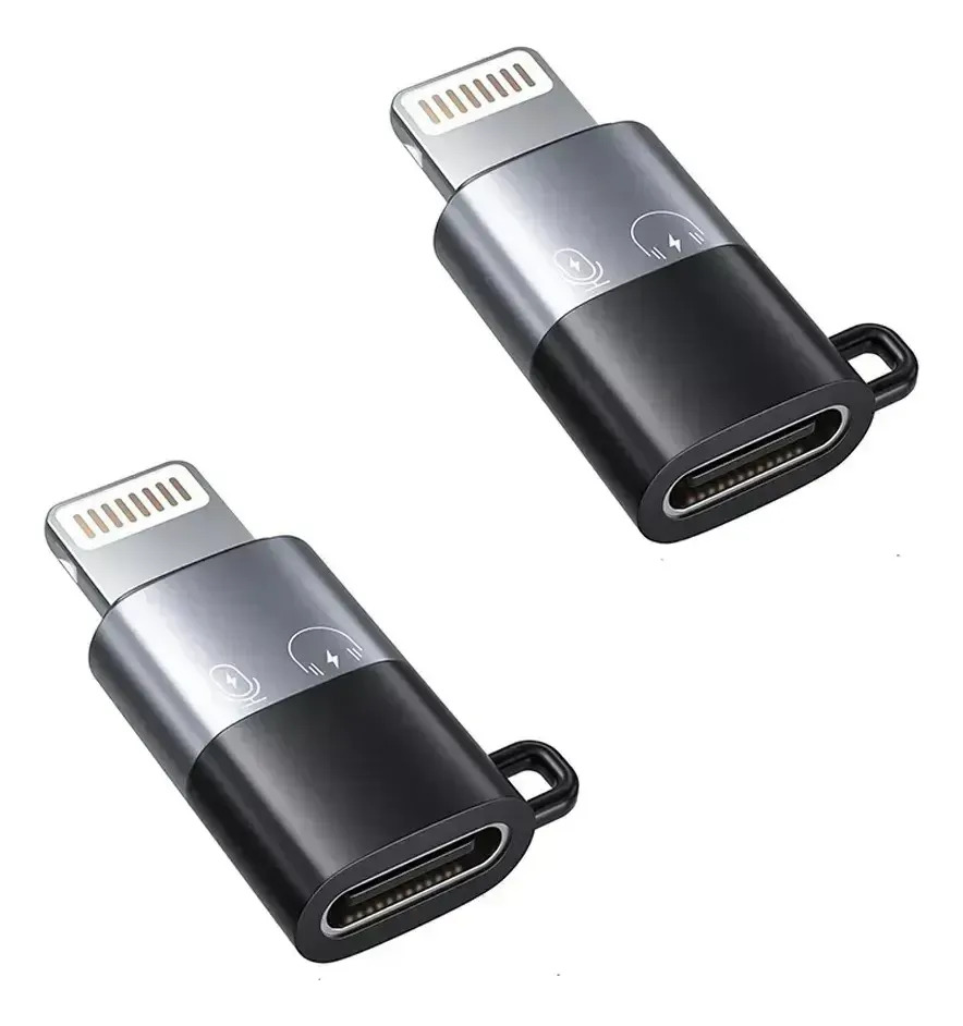 Pack de 2 Adaptadores Lightning Macho a USB-C Hembra para Audio Compatible con iPhone