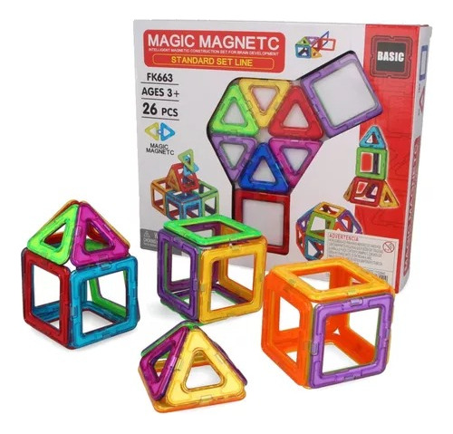 Juego Magnético Imanes Encastrables 26 Piezas-construccion