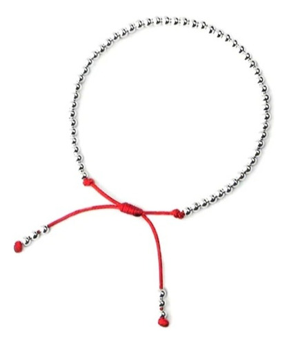 Pulsera Fina Plata Delicada Hilo Rojo Ajustable Lindo Regalo