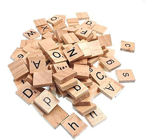Raylinedo 200 X Alfabeto De Madera Scrabble Azulejos Letra 