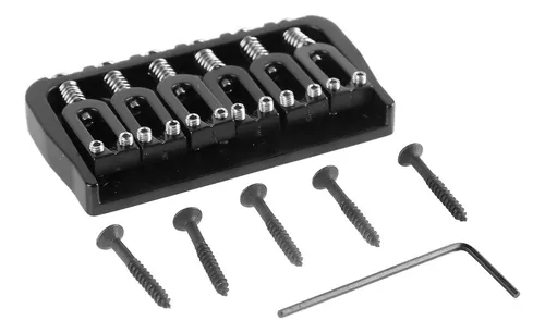 Para Puente De Guitarra Eléctrica Negro Fijo De Metal