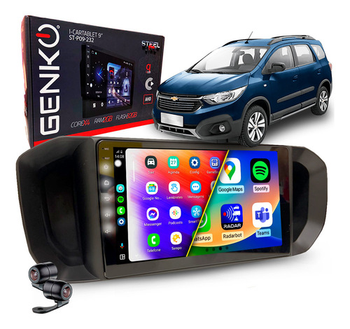 Central Multimídia Gm Spin 2019 À 2023 Carplay Gps Sem Fio Cor Chevrolet Spin 2021