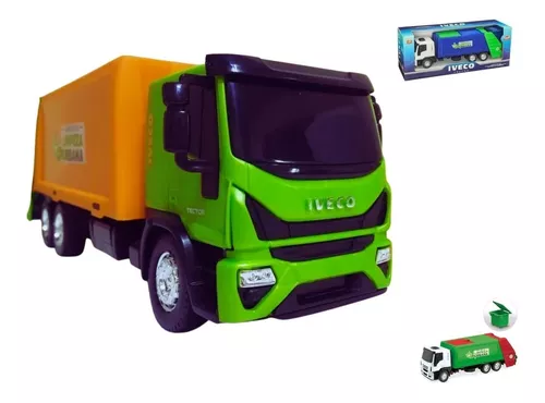 Caminhão Infantil Iveco Tector Coletor Miniatura - Usual Brinquedos 342