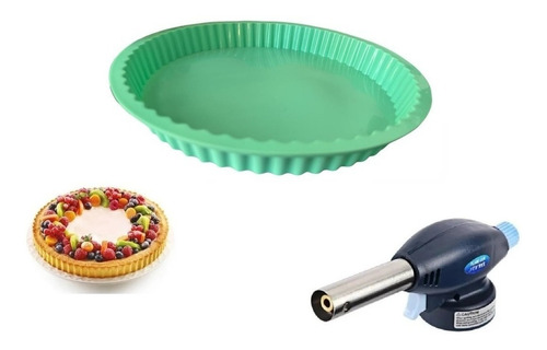 Pack 1 Molde De Silicona Tartaleta Kuchen + 1 Soplete