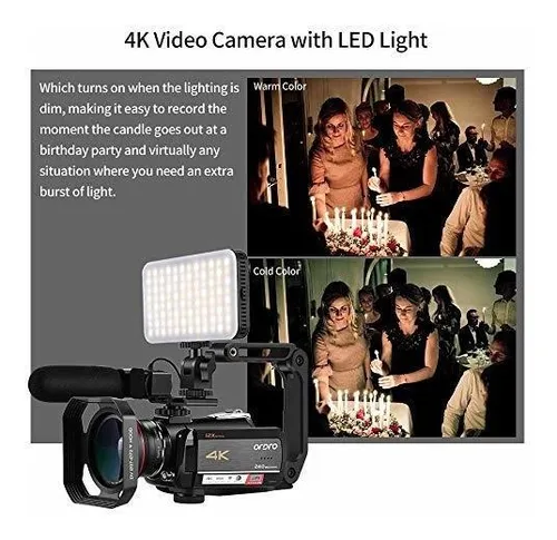 Videocamara Camara De Video 4k, Videocamara Ordro Ac5